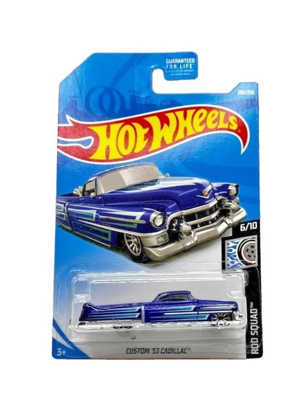 Die Cast Hot Wheels 2017 CUSTOM '53 CADILLAC #106 Rod Squad 6/10 1:64 Scale